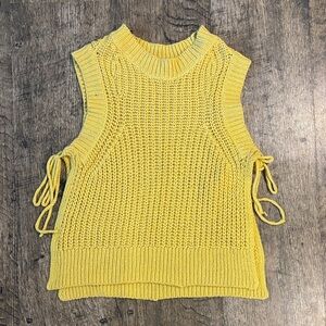 Aritzia Wilfred Yellow Knit Tank Top